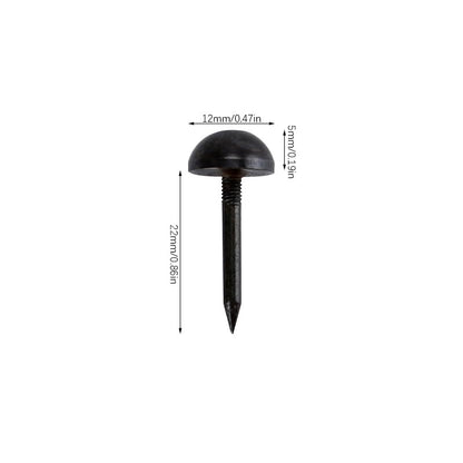 dophee 20Pcs Black Small Round Head Brass Upholstery Nails Tacks, 12mm - color: Antique Black, size: 12 mm