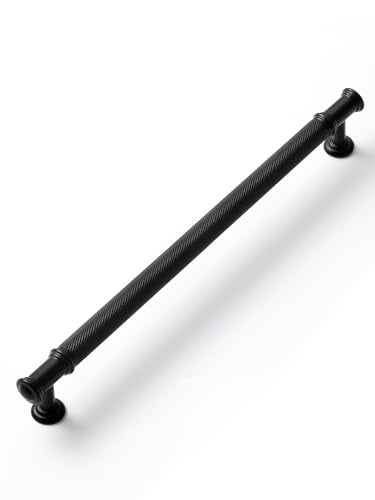 5 Pack Black Cabinet Pulls 7.56" Hole Center Matte Black Handles Drawer Pulls Closet Bathroom Vanity Dresser Hardware Zinc Alloy - color: Black, size: 7-9/16"(192mm) Hole Centers