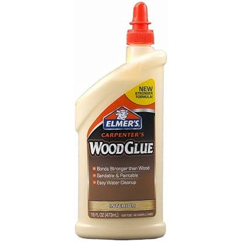 Elmer's Products E7020 Wood Glue, 16 oz, Tan - size: 16 fl oz