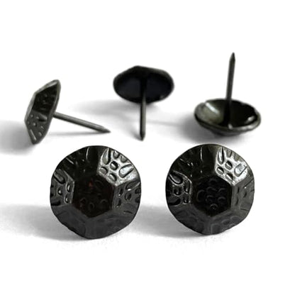 100PCS D19mm Upholstery Tacks Black,Vintage Furniture Metal Thumb Tacks HGB