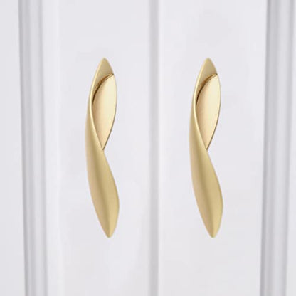 4Pcs Arcuate Pulls Handle Knob,5" C-C Large Modern Elegant Curved Handle Cabinet Pulls,Create a Spatial Aesthetic,S-Shaped Solid Zinc Alloy Drawer Pull (4 Pack, Pearl Gold, 5.0" Hole Centers) - color: Pearl Gold, size: 5.0" Hole Centers
