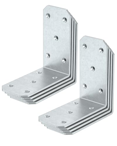 5"×5"×2.5" L Brackets, 90 Degree Corner Brace, Galvanized-8PCS - color: Galvanized-8PCS