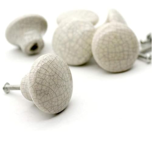 Drawer Handles, Cabinet Handles, Ceramic Handles, Vintage Elegant Cracked Handles, Cabinet Handles (10)