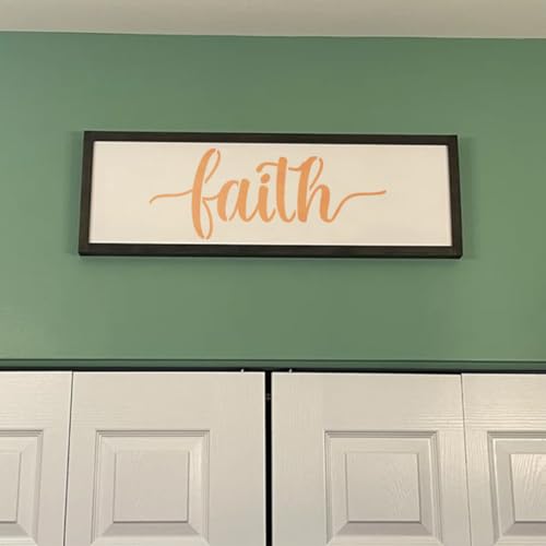 Large Faith Stencils for Painting - 6 Pack Faith Stencil Templates for Painting on Wood, Reusable Letter Stencils for Chalkboard Wood Crafts Signs & Home Front Door Mat Decorations - style: Faith