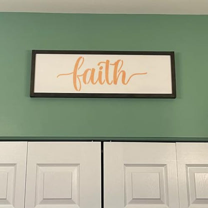 Large Faith Stencils for Painting - 6 Pack Faith Stencil Templates for Painting on Wood, Reusable Letter Stencils for Chalkboard Wood Crafts Signs & Home Front Door Mat Decorations - style: Faith
