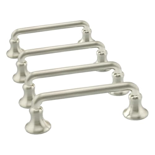 Richelieu Hardware BP873195 Toulon Collection 3-inch (76 mm) Center-to-Center Brushed Nickel Traditional Round Cabinet and Drawer Pull Handle for Kitchen, Bathroom, and Furniture (Pack of 4) - color: Brushed Nickel, size: 3 in (Pack of 4)