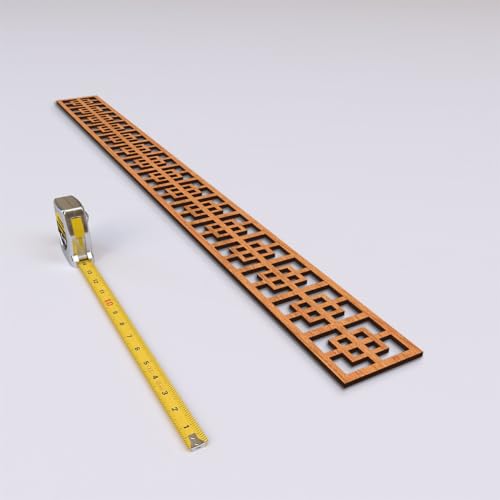 46 3/8"W x 4"H x 1/4"T Cambridge Fretwork Moulding, Cherry - color: Cherry, size: 4-in. H x 0.25-in. T