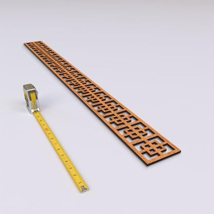 46 3/8"W x 4"H x 1/4"T Cambridge Fretwork Moulding, Cherry - color: Cherry, size: 4-in. H x 0.25-in. T