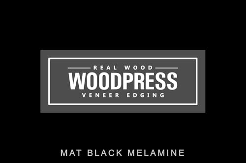 1 & 3/16" Black Matt Pre-Glued Melamine Edge Banding, 25 ft - size: Width: 1 & 3/16"