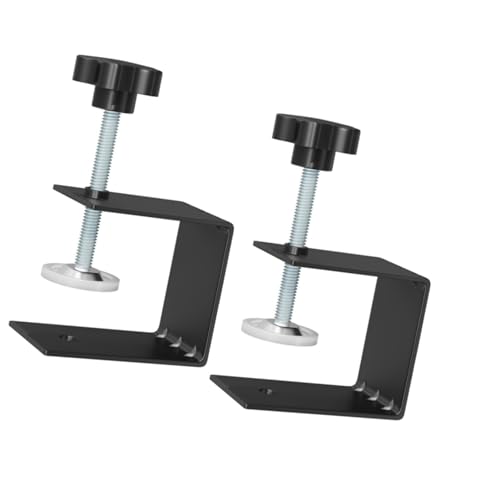 C-Clamps Heavy Duty, Universal Desk Clamp Cabinet Installation Clamps Cabinetry Adjustable Shelf Clamps for Desk Extension/Panel Work (2 Packs) - style: 2 Packs