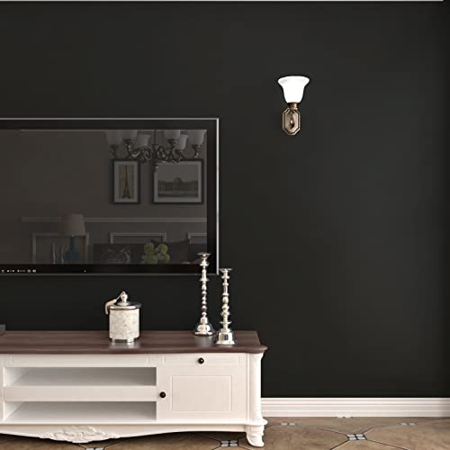 WESTICK Matte Black Wallpaper Peel and Stick Modern Black Contact Paper - color: 1. Black, size: 15.8" x 78"