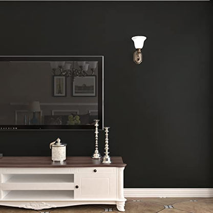 WESTICK Matte Black Wallpaper Peel and Stick Modern Black Contact Paper - color: 1. Black, size: 15.8" x 78"