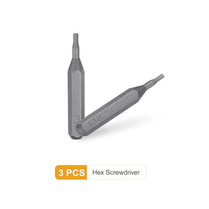 HARFINGTON 3pcs H1.3 Hex Screwdriver Bit 5/32" Hex Shank 28mm Length - size: H1.3