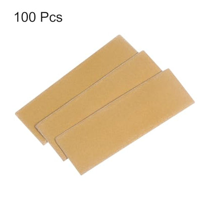 HARFINGTON 100pcs Micro Sander Paper 240 Grit 3.5x1.2 Inch Mini Sanding Sheets Strips Hook Loop Sandpapers for Wood Metal Small Projects Tight Spaces Polish Work - size: 3.5 x 1.2 inches