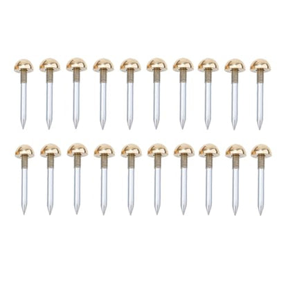 dophee 20Pcs Gold Small Round Head Brass Upholstery Nails Tacks, 8mm - color: Gold, size: 8mm