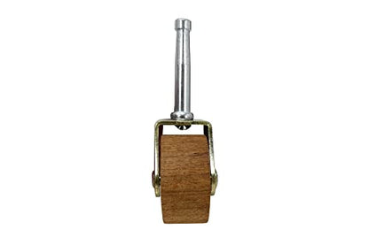 Shepherd Hardware 9051 1-5/8-Inch Designer Stem Casters, Wood Wheel, 5/16-Inch Stem Diameter, Brown, 2-Pack