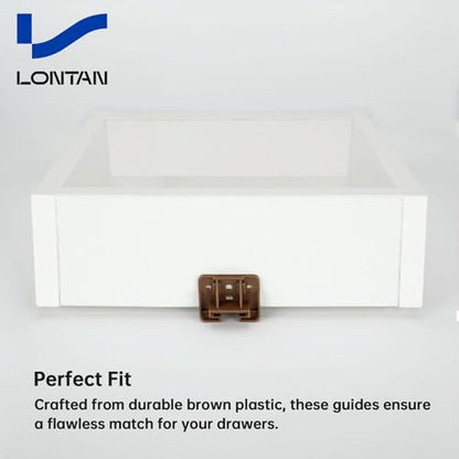 LONTAN 10 Pack Plastic Drawer Slides and Guides for Commercial Kenlin Rite-Trak I Replacement Dresser Glides Tracks for Center Mount Rails - size: 10 Pack