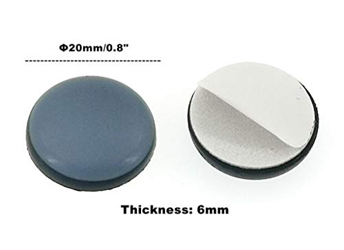 ALIMITOPIA 20pcs Furniture Glide Stick-on Teflon Chair Kitchen Appliances Slider Bumper Self-Adhesive Pad Floor Protector for Hardwood Tile or Marble Floor(Round;Φ20mm or 0.8 inch) - size: Round 20mm
