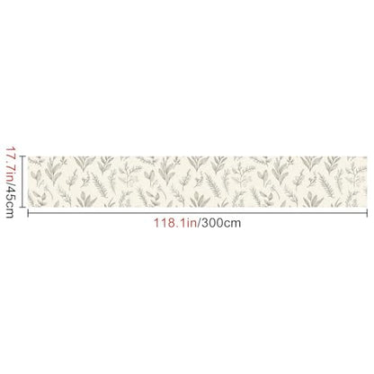 HOMETITUTE Neutral Line Art Peel Stick Wallpaper 118.1x17.7 Inch Vinyl - color: Botanical Line Art