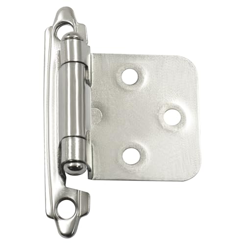 Self Closing Cabinet Hinges, 10 Pack, Silver - color: Silver