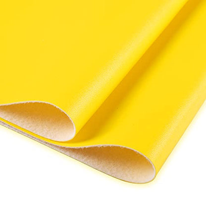 HGUAN Smooth Solid Color Yellow Faux Leather 12"X53"(30cmX135cm),Faux Leather Sheets Roll Very Suitable for Making Crafts, Leather Earrings, Bows,Sewing (Yellow) - color: Yellow