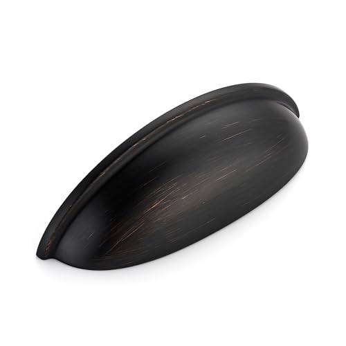 Oil Rubbed Bronze Cabinet Pulls, Cabinet Handles, 3-3/4 Inch, 10 Pack - color: Oil Rubbed Bronze, size: 3-3/4 Inch Hole Center
