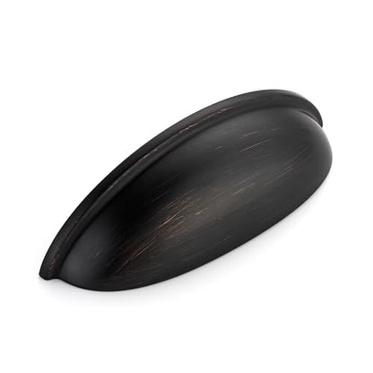 Oil Rubbed Bronze Cabinet Pulls, Cabinet Handles, 3-3/4 Inch, 10 Pack - color: Oil Rubbed Bronze, size: 3-3/4 Inch Hole Center