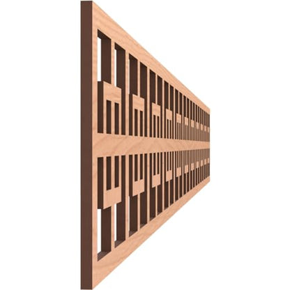 46 1/4"W x 6"H x 1/4"T Cambridge Fretwork Moulding, Alder - color: Alder, size: 6-in. H x 0.25-in. T