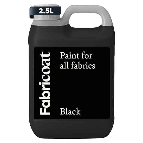 Fabricoat Fabric Paint & Upholstery Dye, Black, Flexible Finish - color: Black, size: 2500 ml