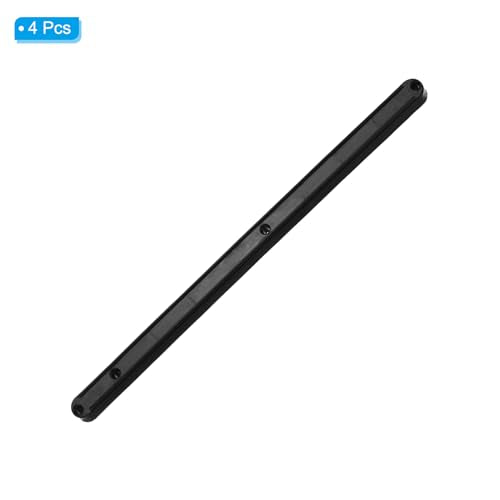 PATIKIL 12 Inch Drawer Slides, 4 Pcs Plastic Guide Rails Side Mounted Rails for Cabinet/Drawer/Bedside/Table/Wardrobe with 19/32" (15mm) Groove, Black - color: Black, size: 12 Inch