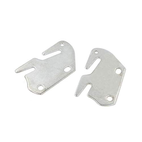 Bitray Wood Bed Plates Rail Hook Plates for Bed Frame Bracket Replacement - style: 4pcs
