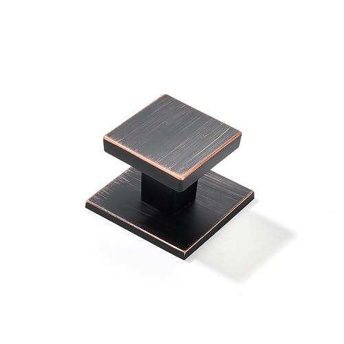 khtumeware 10-Pack 1-1/2 Square Heavy Duty Solid Oil Rubbed Bronze zinc backplates for Cabinet knobs Suitable for Dressers,Drawers and Kitchen Hardware - color: Oil Rubbed Bronze