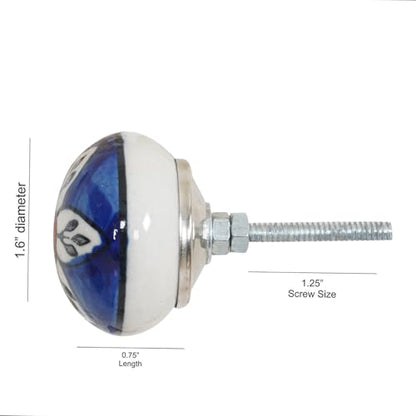 Ceramic Cabinet Knobs Set of 12, Multicolor Drawer Pull - color: Multicolor