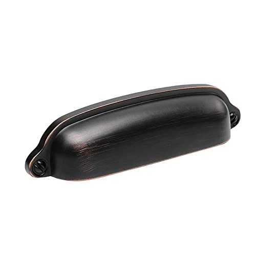 HARPOON 10 Pack Bin Cup Handle Pulls,Vintage Drawer Pulls,Cabinet Hardware,Shell Handle,3.78 Inch Oil-Rubbed Bronze - color: Oil Rubbed Bronze, size: 3.78 Inch