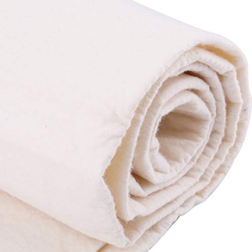 Tosnail Pack of 2 Sheets 45-Inch x 60-Inch Soft Natural Cotton Batting for Quilts, Craft and Wearable Arts
