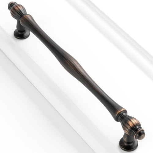 6-1/4 Inch Oil Rubbed Bronze Cabinet Pulls and Handles 10 Pack 2510 - color: Oil Rubbed Bronze, size: 6-1/4 In Hole Distance