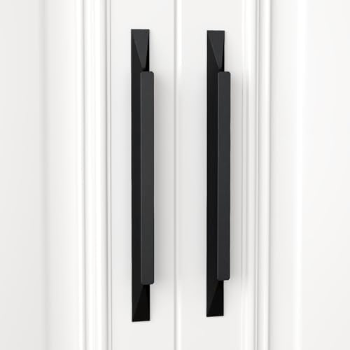 Peaha 10 Pack 6-1/4 Inch Hole Center Black Kitchen Cabinet Handles - color: Black-10pack, size: 6-1/4in Hole Centers