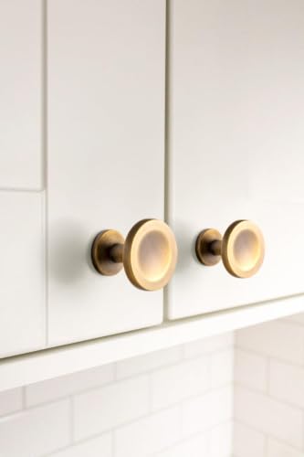 12 Pack Brushed Bronze Cabinet Knobs, Single Hole Round Knobs - color: Brushed Bronze
