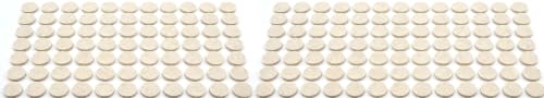 240 Pack Felt Pads for Furniture, 0.75 Inch Self Adhesive Cabinet Cushion Dots, Mini Foam Felt Pads, Self Stick Furniture Protectors for Cabinet Doors, Desks, Drawers and Floors, Oat Beige