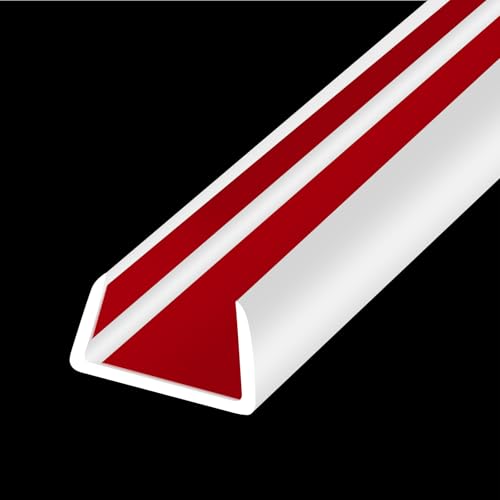 Rubber Edge Trim, Flexible Self-Adhesive U Shaped Peel and Stick Edge Banding, 5/8"(16mm) Wide U Channel Edge Protector, Baby Proof Edge Guards for Woods, Plywood, Furniture, 20Ft, White - color: White, size: Fit 5/8" - L20'