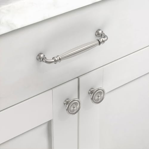 10 Pack Brushed Satin Nickel Cabinet Knobs, Nickel Kitchen Knobs - color: Brushed Satin Nickel, size: knob