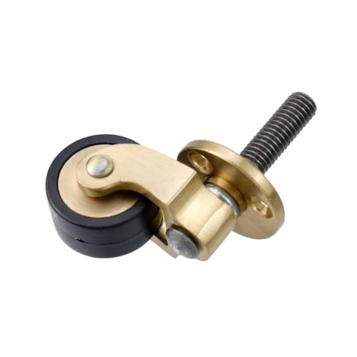 Semetall Solid Brass Swivel Caster with Rubber Wheels Set of 4 - style: A-217