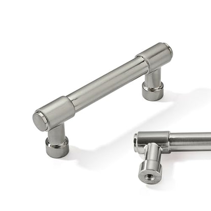 10 Pack 3 Inch Brushed Satin Nickel Pulls - Cabinet Handles and Drawer Pulls - color: Brushed Nickel, size: 3"(76mm) hole center
