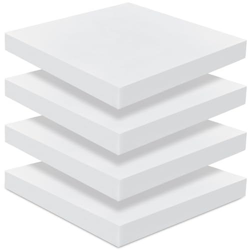 Frienda 4 Pack 2" x 26" x 26" Upholstery High Density Foam Cushion, White - color: White, size: 2" x 26" x 26"