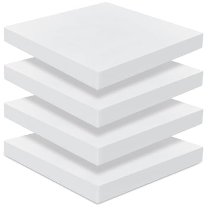 Frienda 4 Pack 2" x 18" x 18" Upholstery High Density Foam Cushion, White - color: White, size: 2" x 18" x 18"