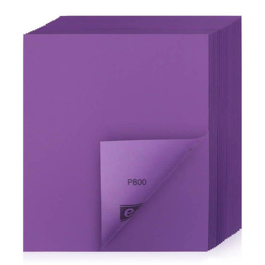 POLIWELL 800 Grit Sanding Sheets 20 PCS 9 x 11 Inch Purple Alumina - style: 800Girt
