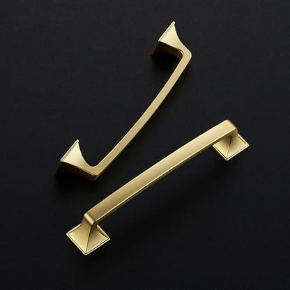 30 Pack Kitchen Cabinet Handles 5 Inch Brushed Brass Cabinet Pulls - color: Brushed Brass, size: 5 Inch Hole Centers