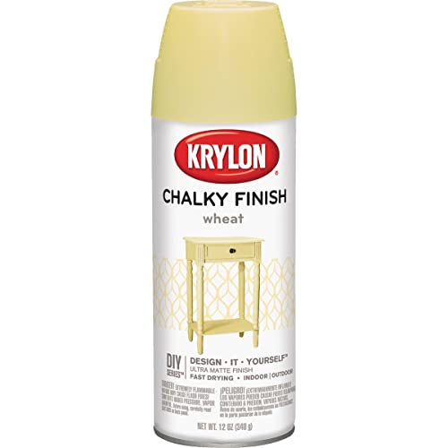 Krylon K04114000 Chalky Finish Spray Paint, Wheat, 12 Ounce - color: Wheat, size: 12 Ounce (Pack of 1)