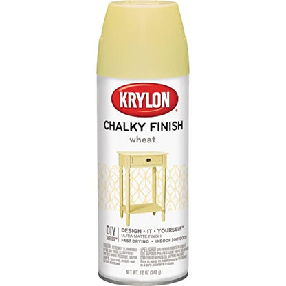 Krylon K04114000 Chalky Finish Spray Paint, Wheat, 12 Ounce - color: Wheat, size: 12 Ounce (Pack of 1)