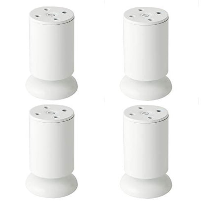 Alise White Sofa Legs Cabinet Legs Table Chair Furniture Legs,Pack of 4 - color: White